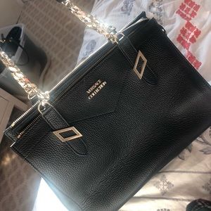 Versace black leather bag